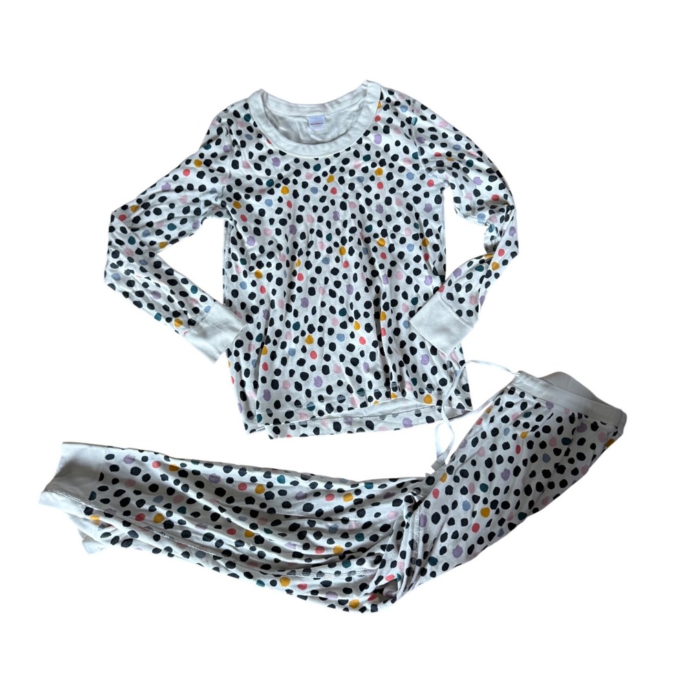 Hanna Andersson polka dot long‎ sleeve and pants organic cotton pajama set